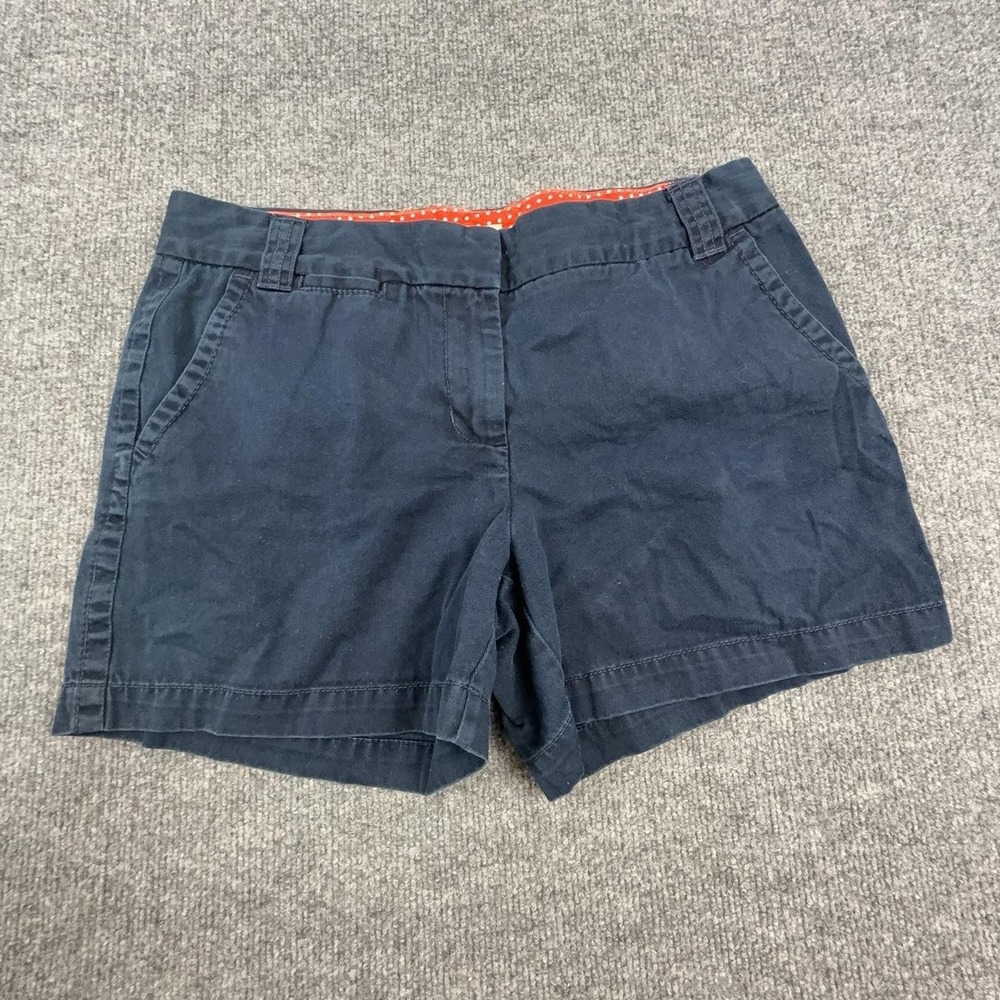 J.Crew Shorts Womens 14 Blue Cotton Chino 4 Inseam City Fit Casual Summer